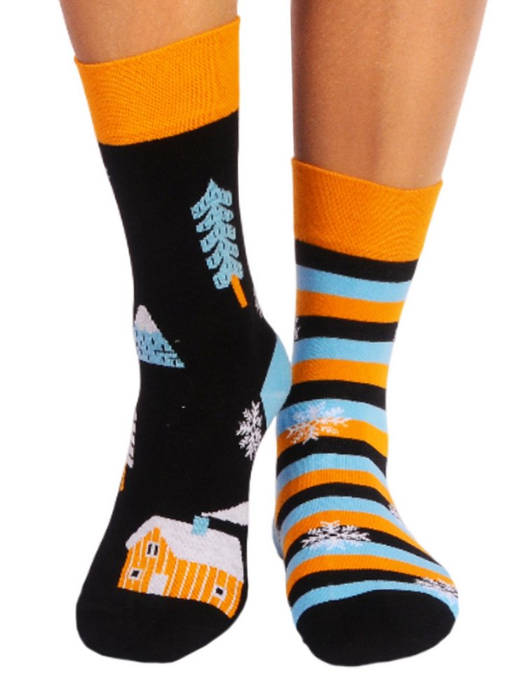 Martinex Socken Socken weihnachtlich Weihnachtssocken socks Strümpfe in schwarz unisex, 35 36 37 38 39 40 41 42 43 44 45 46 von Martinex