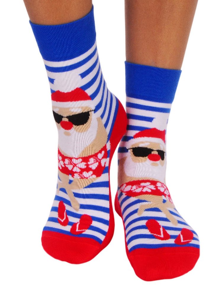 Martinex Socken Weihnachtssocken 1 Paar socks it Santa Muster weihnachtliche Strümpfe (unisex, für Damen, Herren, Kinder, 1 Paar) neutral, 34 35 36 37 38 39 40 41 42 43 44 45 46 von Martinex