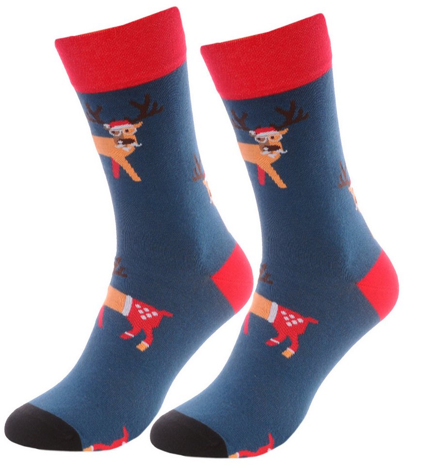 Martinex Socken Weihnachtssocken Strümpfe für Damen Herren Kinder socks weihnachtlich elastisch, weich, 35 36 37 38 39 40 41 42 43 44 45 von Martinex