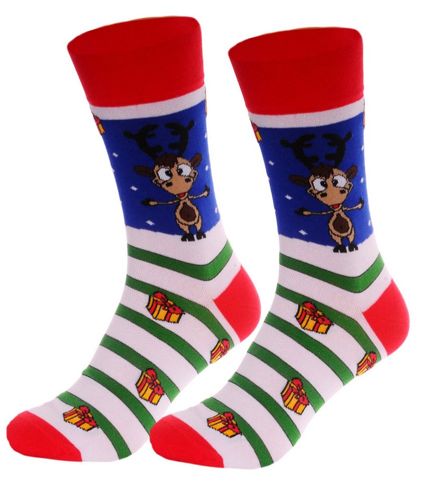 Martinex Socken Weihnachtssocken Strümpfe für Damen Herren Kinder socks weihnachtlich elastisch, weich, 35 36 37 38 39 40 41 42 43 44 45 von Martinex
