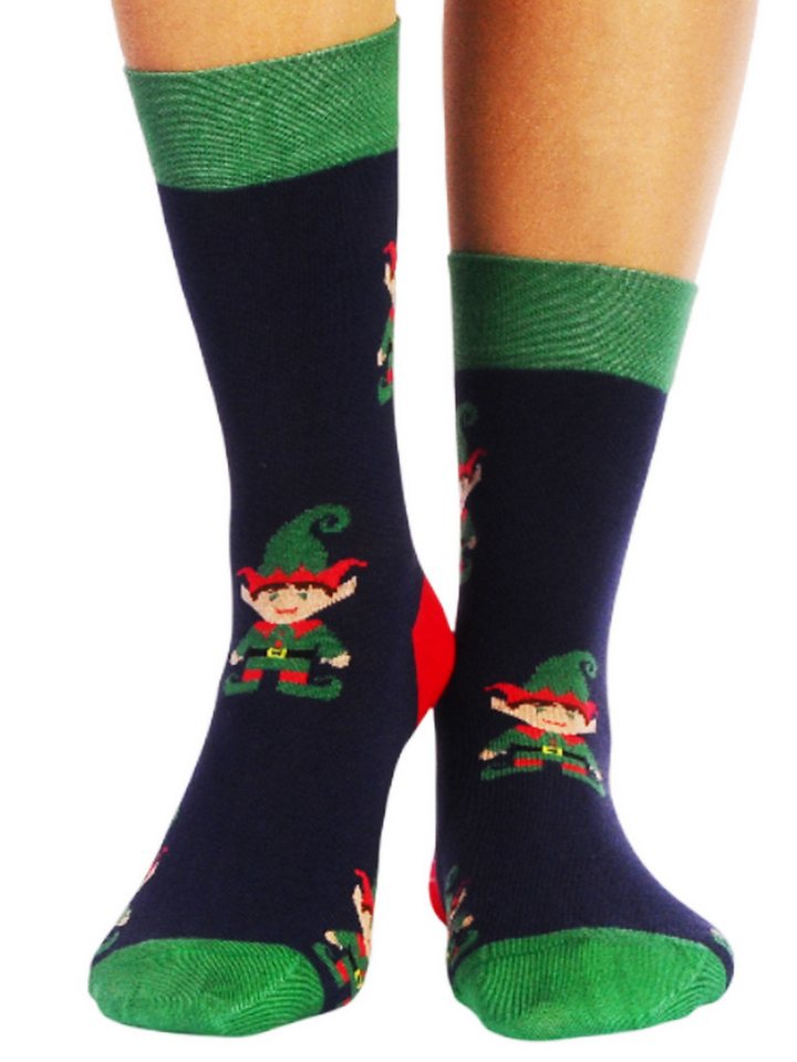 Martinex Socken Weihnachtssocken weihnachtliche Strümpfe für Damen Herren Kinder socks elastisch, weich, 34 35 36 37 38 39 40 41 42 43 44 45 46 von Martinex