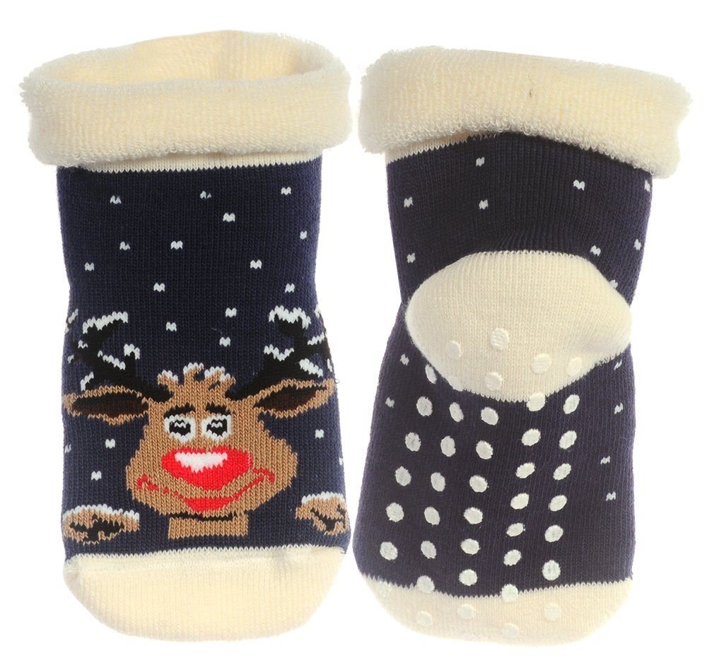 Martinex Thermosocken Socken Baby Kinder Weihnachtssocken 20 bis 37 Antirutschsocken von Martinex