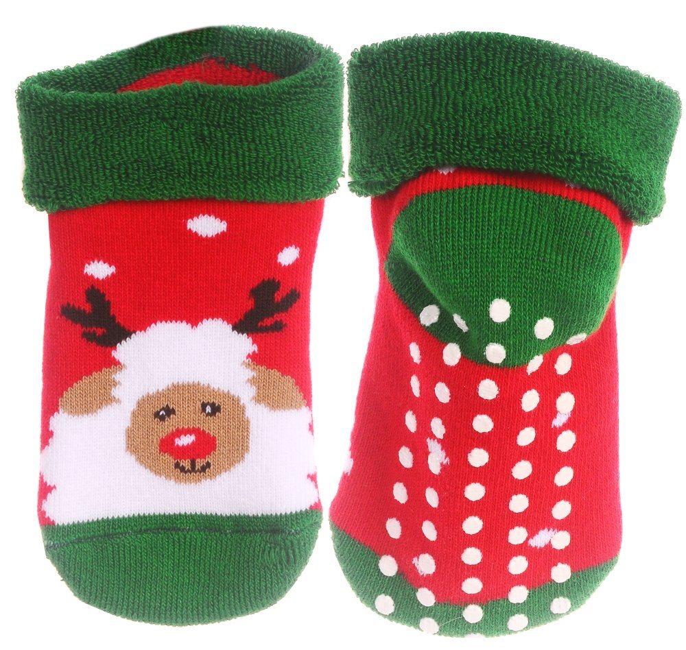 Martinex Thermosocken Socken Baby Kinder Weihnachtssocken 20 bis 37 Antirutschsocken warm, weich, Antirutschsocken mit ABS-Noppen von Martinex