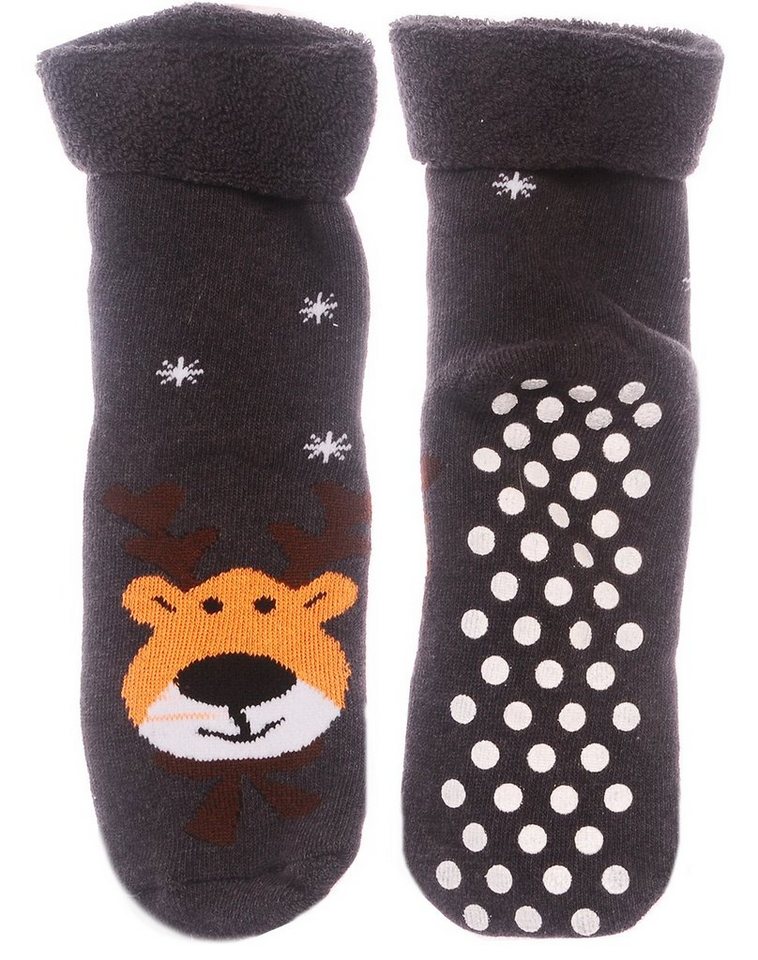 Martinex Thermosocken Socken Weihnachten Weihnachtssocken Antirutschsocken 35 38 warm und weich, für Erwachsene und Jugendliche von Martinex