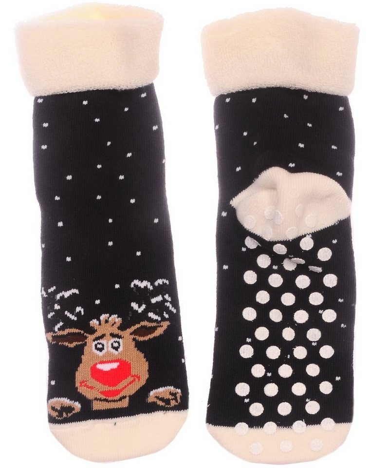 Martinex Thermosocken Socken Weihnachten Weihnachtssocken Antirutschsocken Strümpfe 35 36 38 für Jugendliche und Erwachsene von Martinex