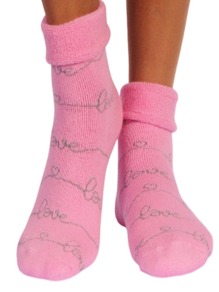 Martinex Thermosocken Socken socks aus Frottee Strümpfe Haussocken für Damen Mädchen elastisch, weich, 33 34 35 36 37 38 39 40 41 42 in Creme Rosa von Martinex