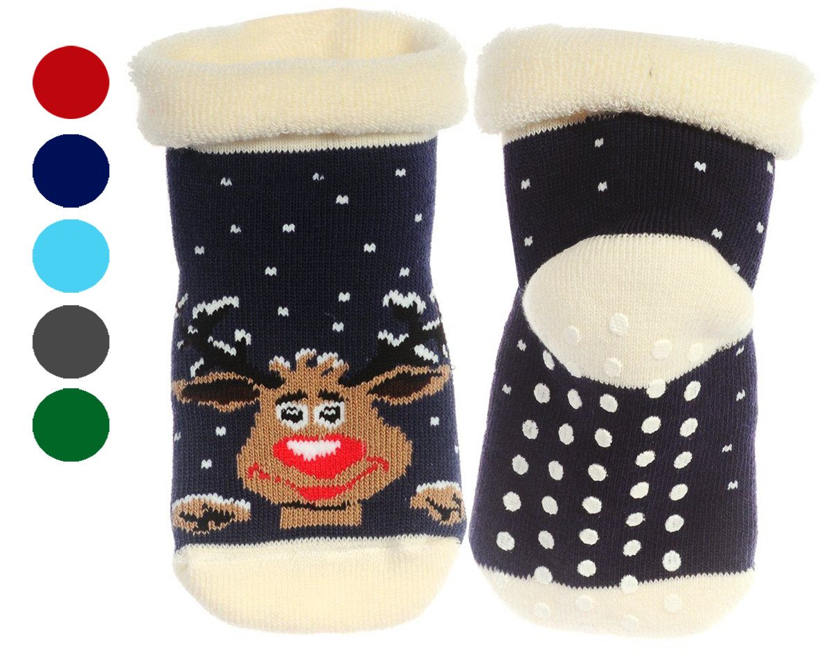 Martinex Thermosocken Thermosocken Socken Baby Kinder Haussocken Antirutschsocken von Martinex