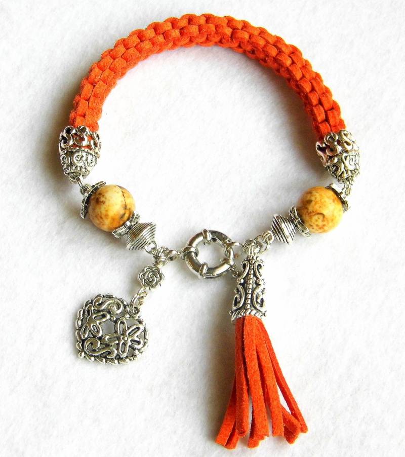 Faux Wildleder Seil Armband Paracord Geflochten Interlace Gewebt Geflochtene Herz Hippie Indie Orange Braun Tan Jasper Bettelarmband Faux Wildleder Seil Armband Paracord Geflochten Interlace Gewebt Geflochtene Herz Hippie Indie Orange Braun Tan Jasper Bettelarmband von Martinia