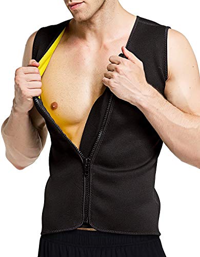 Martiount Schweißweste für Männer Sauna Shirt Herren Neopren SaunaWeste Schwitzanzug Herren Body Shaper Workout Hot Tank Top Bauch Abnehmen Shapewear mit Reißverschluss Martiount Schweißweste für Männer Sauna Shirt Herren Neopren SaunaWeste Schwitzanzug Herren Body Shaper Workout Hot Tank Top Bauch Abnehmen Shapewear mit Reißverschluss von Martiount