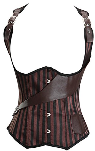 Martya Damen Vintage Unterbrust Korsett Steampunk Taillen Cincher Corsagentop von Martya