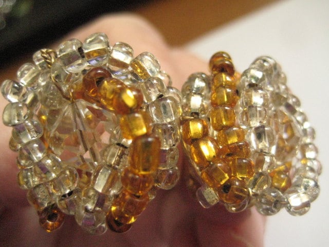 Castlecliff Vögel Nisten in Topas Und Kristall Ohrringe Aus Den 50Er Jahren Wie Neu von MartysGems