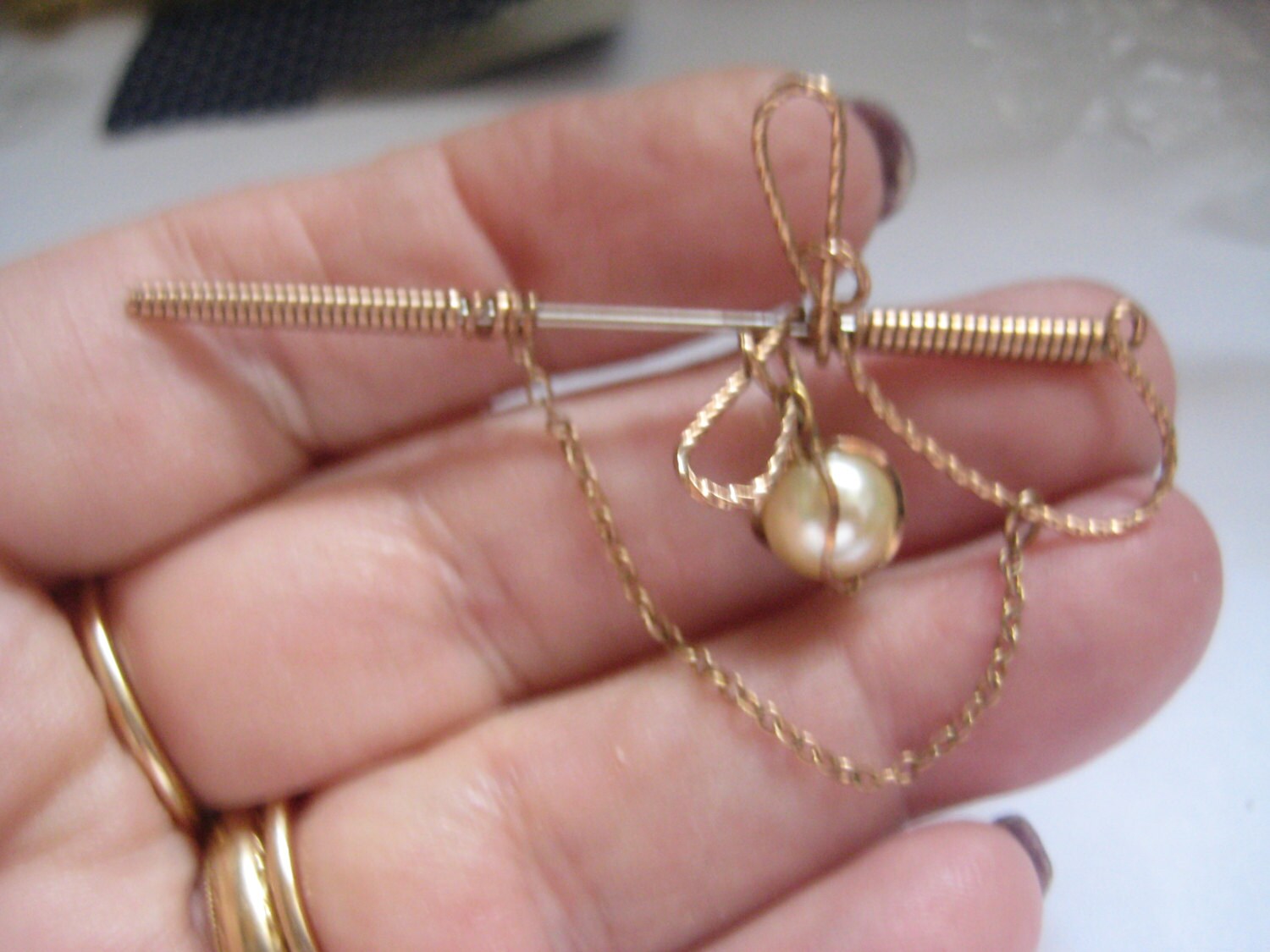 Dce Draht Umwickelt Schwert Pin Aus Den 50Er Jahren von MartysGems