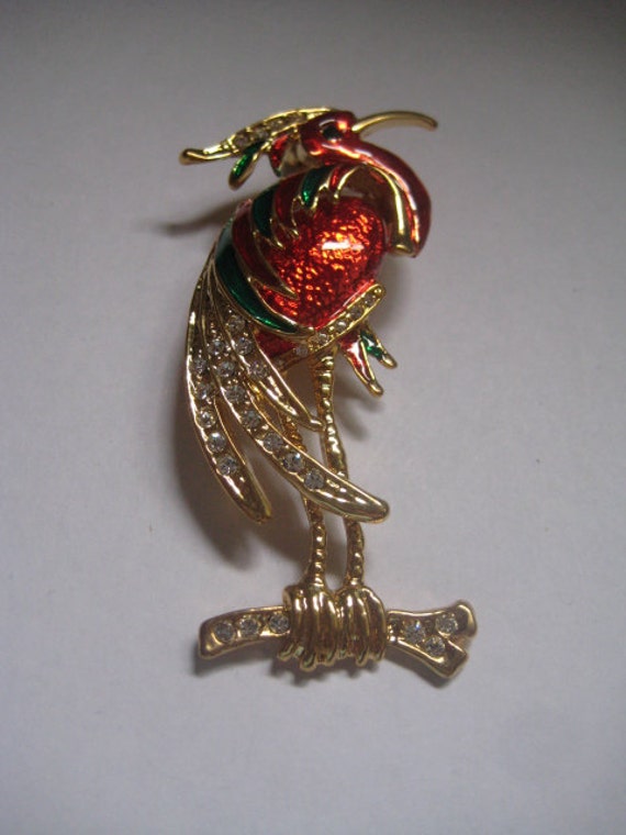 Figürliche Vogel Brosche Emaillierte Anstecknadel Figürliche Vogel Brosche Emaillierte Anstecknadel von MartysGems