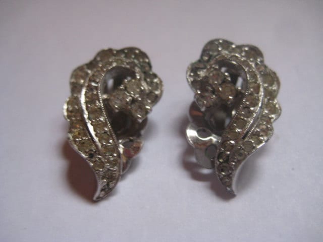 Jomaz Joseph Mazer Strass Ohrclips Aus Den 50Er Jahren Mit Strasssteinen von MartysGems