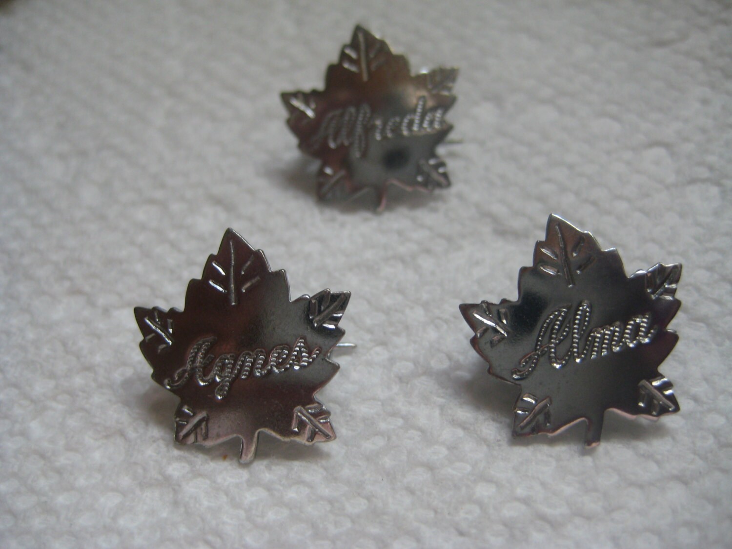 Liberty Silber Ahornblatt Namen Pins Buchstabe A von MartysGems