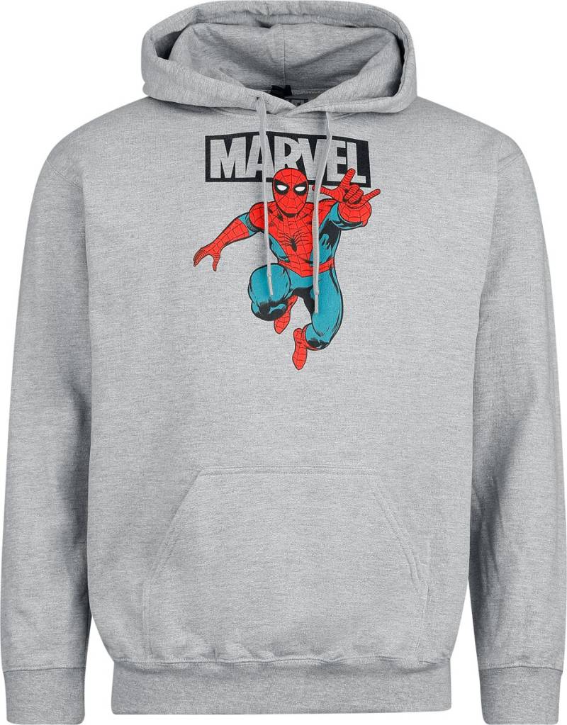 Marvel Spider Man - Marvel Kapuzenpullover - Spider Man Jump - S bis XXL - für Männer - Größe XXL - grau  - Lizenzierter Fanartikel von Marvel Spider Man