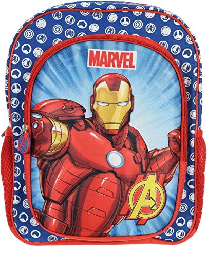 Avengers 3D Rucksack Kinderrucksack für Jungen und Mädchen KITA Schule Kindergarten Grundschule Sport Training Kindergeburtstag mit Fach für Trinkflasche, Brotdose von Marvel