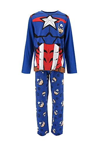 Marvel Avengers Jungen Lang Pyjama Schlafanzug (Blau,4 Jahre) von Marvel