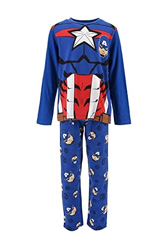 Marvel Avengers Jungen Lang Pyjama Schlafanzug (Blau,4 Jahre) von Sun City