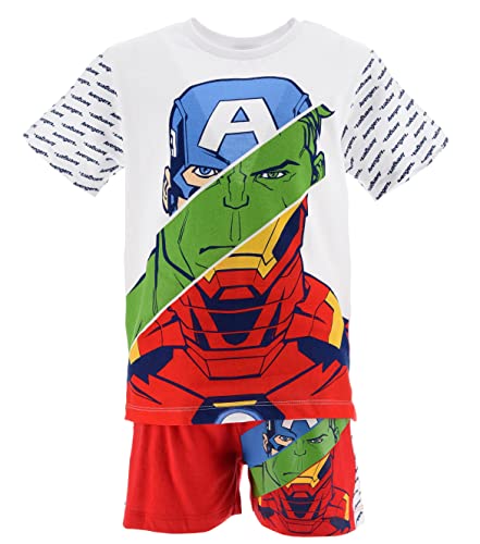 Avengers Jungen T-Shirts Und Shorts (Weiß,6 Jahre) von Marvel
