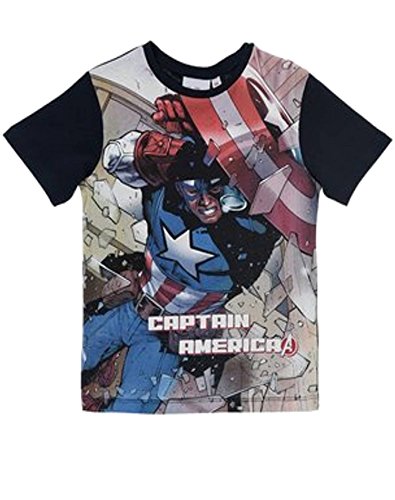 Avengers Kapitän America Ironman Hulk Jungen-T-Shirt Top Alter 5-6 Jahre von Marvel