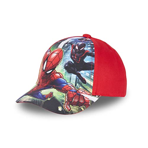 Cap Kinder Atmungsaktiv, Kappe Jungen, Langlebig, Rot Schwarz, 52 von Marvel