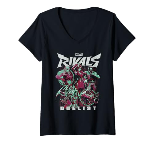 Damen Marvel Rivals Duelist Trend T-Shirt mit V-Ausschnitt von Marvel