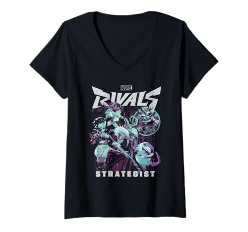 Damen Marvel Rivals Strategist Trend T-Shirt mit V-Ausschnitt von Marvel