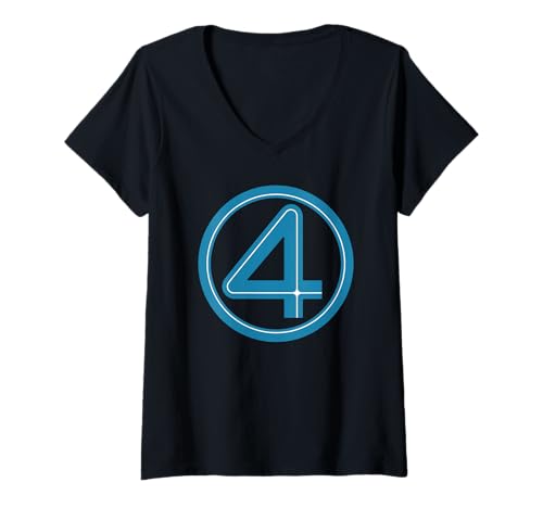 Damen Marvel Studios The Fantastic Four: First Steps Costume Icon T-Shirt mit V-Ausschnitt von Marvel
