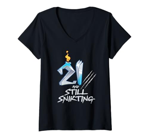 Damen Marvel Wolverine 21 and Still Snikting 21st Birthday Party T-Shirt mit V-Ausschnitt von Marvel