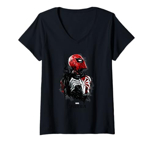 Damen Spider-Man 2 Transforming T-Shirt mit V-Ausschnitt von Marvel