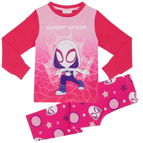 Ghost-Spider Spidey & Friends Spider-Man - Schlafanzug mit Langen Ärmeln für Mädchen - 3-4 Jahre: 104cm von Marvel