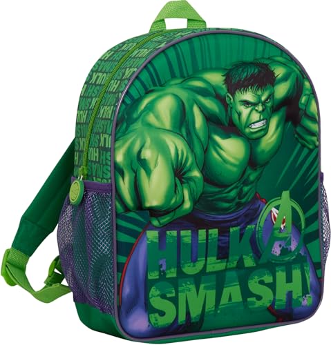 Jungen-Rucksack mit 3D-Motiv "Incredible Hulk", Marvel Avengers, Schule, Mittagessen, Reiserucksack von Marvel