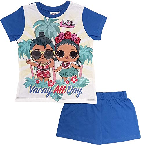 Just Character Mädchen LOL Surprise Dolls Vacay Ganztägiger Sommer-Pyjama-Set, Alter 3–10 Jahre Gr. 7-8 Jahre, blau von Marvel