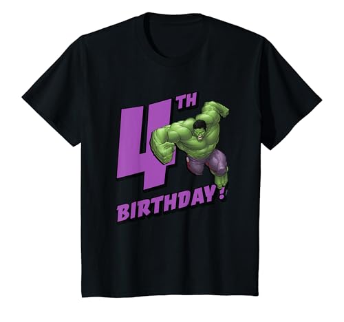 Kinder Marvel Hulk 4th Birthday T-Shirt von Marvel