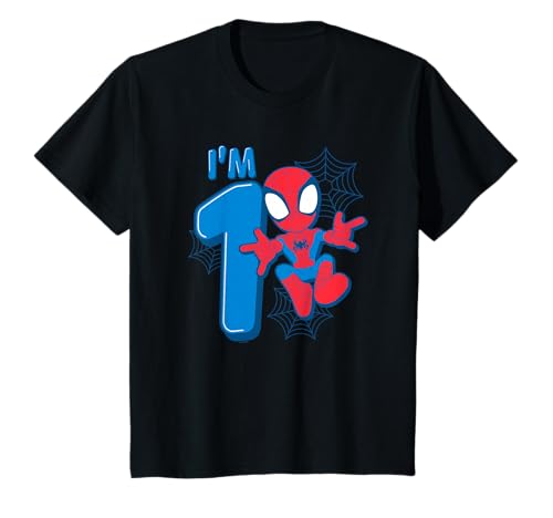 Kinder Marvel Spider-Man Cute Spidey 1st Birthday I'm 1 T-Shirt von Marvel