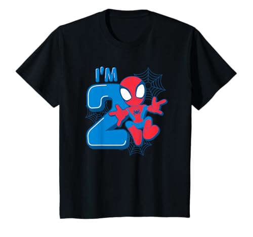 Kinder Marvel Spider-Man Cute Spidey 2nd Birthday I'm 2 T-Shirt von Marvel