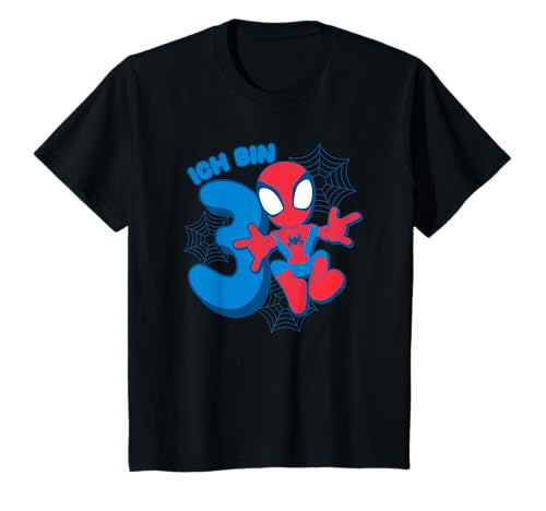 Kinder Marvel Spider-Man Cute Spidey Geburtstag 3 Jahre T-Shirt von Marvel