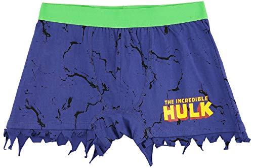 MARVEL COMICS Herren Incredible Hulk Rissen Boxershorts, Violett (Purple Purple), M von Marvel