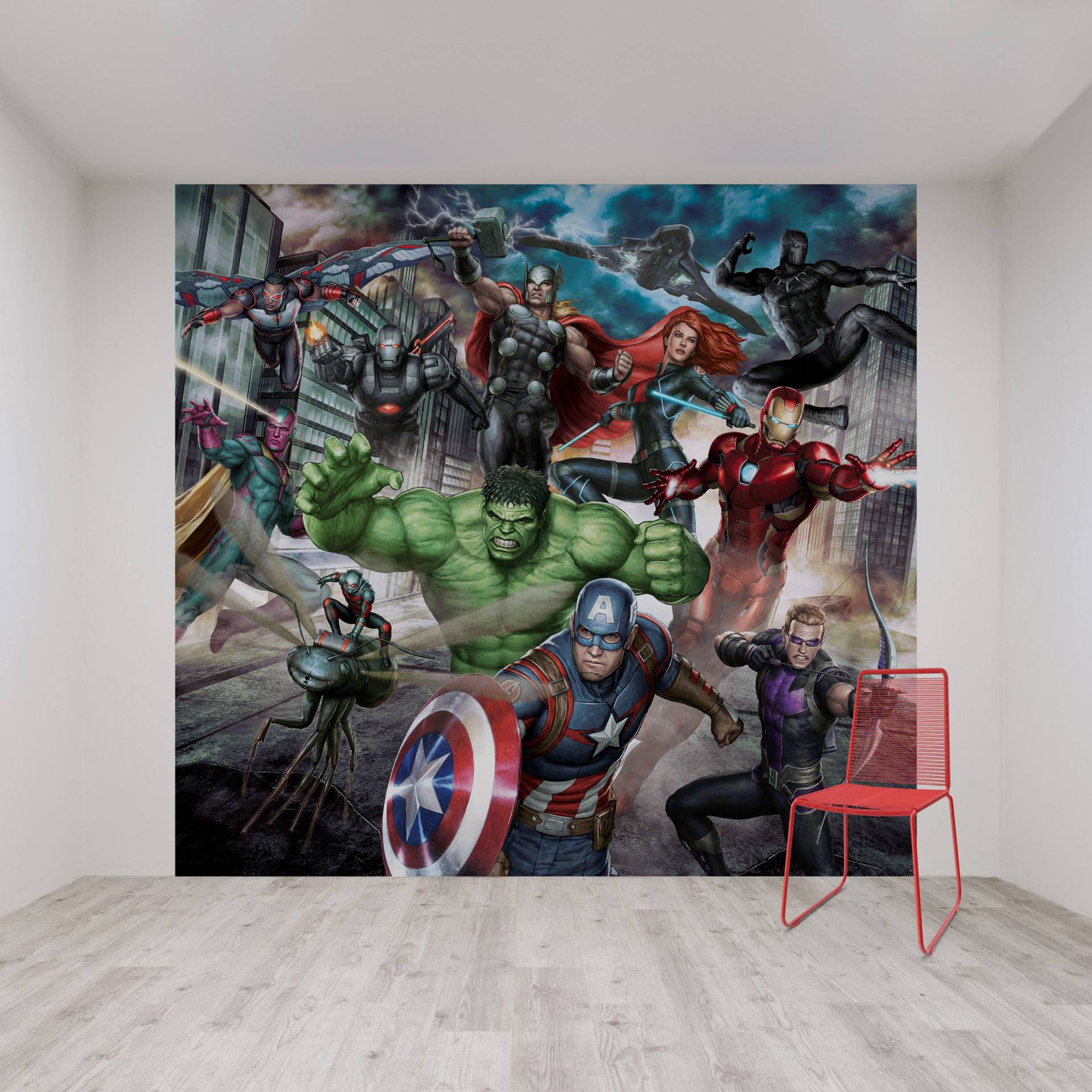 MARVEL Fototapete "Avengers", Mehrfarbig - 300x280cm von Marvel