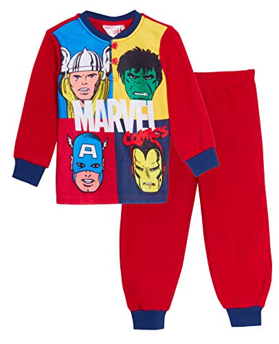MARVEL Jungen Comics Avengers Fleece Pyjama Kids Hulk Thor Ironman Captain America Twosie Lounge Set Pjs Gr. 8 Jahre, rot von Marvel