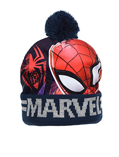 Marvel Spiderman Avengers Beanie-Mütze, Mütze, Schal und Handschuhe für Jungen, 4-8 Jahre, blau und rot von Marvel