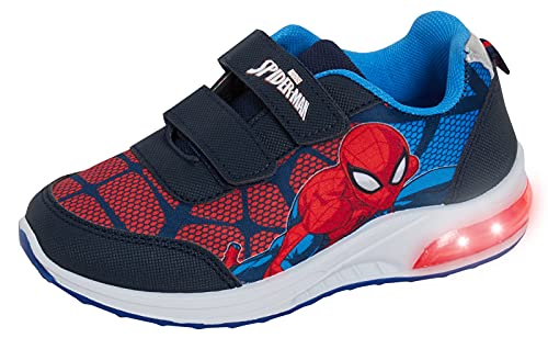Marvel Jungen Spiderman Leuchtende Turnschuhe Kinder Blinklichter Laufen Sport Skater Schuhe, navy, 33 EU von Marvel