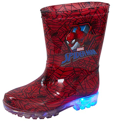 MARVEL Spiderman Jungen Light Up Gummistiefel, hellblau, 23 EU von Marvel