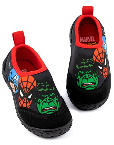 Marvel Schwimmschuhe für Kinder | Jungen Spider-Man Hulk Captain America Superhero Schwarz Rot Wasserschuhe | Wasserabweisende Meer-Pool-Socken Neoprenanzug-Schuhe von Marvel