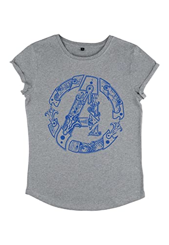 Marvel Avengers - Avenger Hilt Women's Rolled-sleeve Melange grey S Marvel Avengers - Avenger Hilt Women's Rolled-sleeve Melange grey S von Marvel