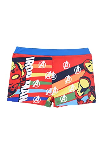 Marvel Avengers Badeshorts für Jungen, Badehose für Kinder, Jungen Slips, Boxer-Badeanzug Iron Man, Größe 10 Jahre, Blau von Marvel