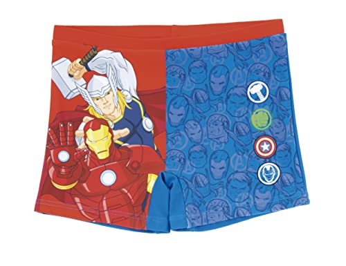 Marvel Avengers Badeshorts für Jungen, Kinder Boxer-Badeanzug, Boxershorts Avengers, Badehose für Jungen, Größe 4 Jahre - Blau von Marvel