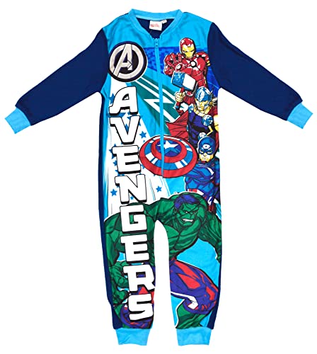 Marvel Avengers Fleece-Einteiler für Kinder, Jungen, All-in-One, multi, 134 von Marvel