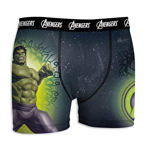 Marvel Avengers Herren Boxershort, 7X TOP Design's zur Auswahl Iron Man, Hulk, Thor, Captain America (Hulk, M/5/48) von Marvel